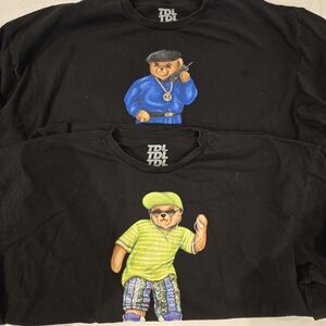 Lot of 2 The Dirt Label Graphic T-Shirts Men’s XXXL Hip Hop Bear Tees